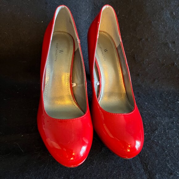 *Like New* Worthington Ruby Red Patent Leather Size 8 - Picture 2 of 7
